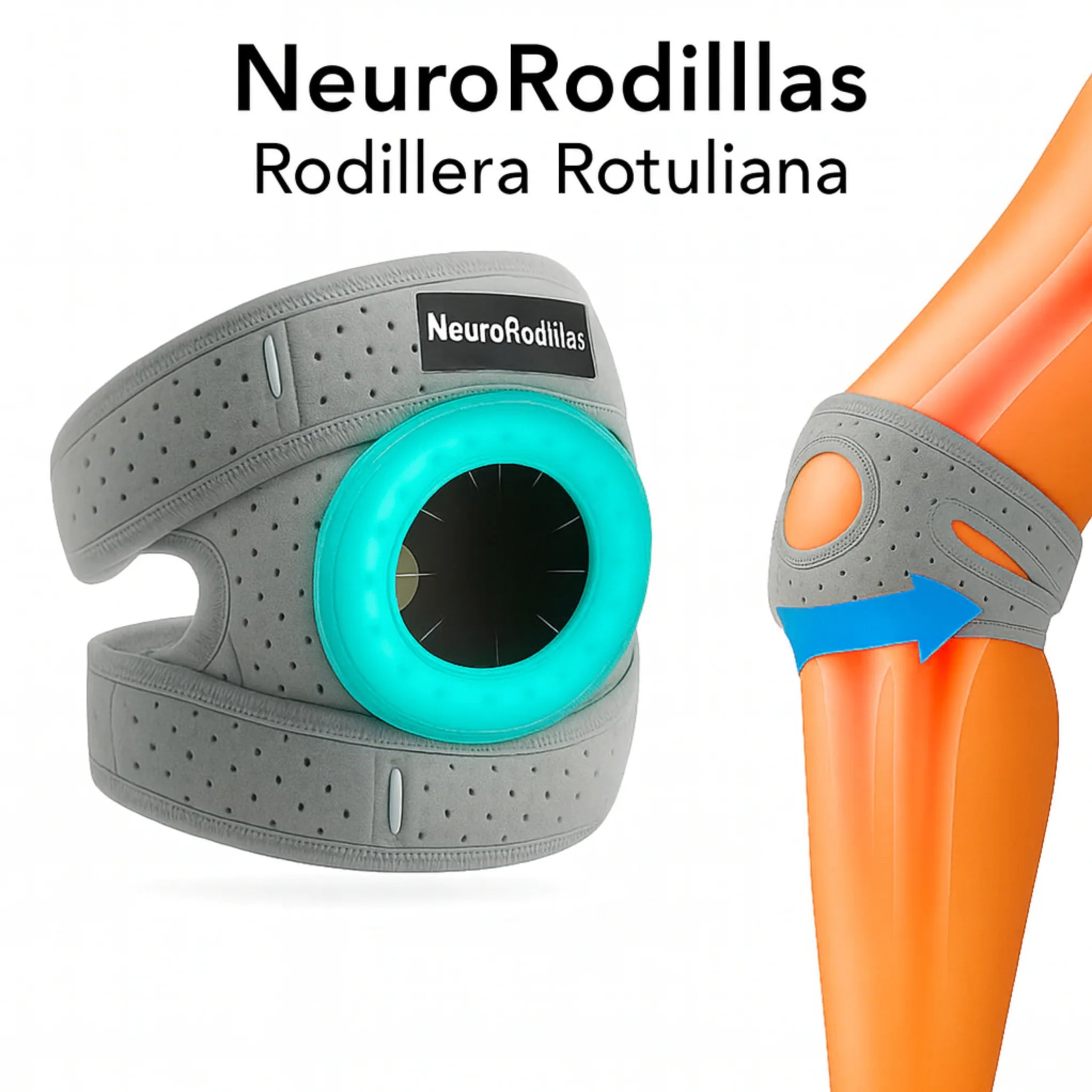 Tutore rotuleo NeuroGenoux per il ginocchio: riallinea l'articolazione del ginocchio durante il movimento