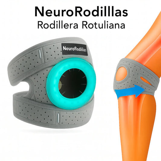 Tutore rotuleo NeuroGenoux per il ginocchio: riallinea l'articolazione del ginocchio durante il movimento