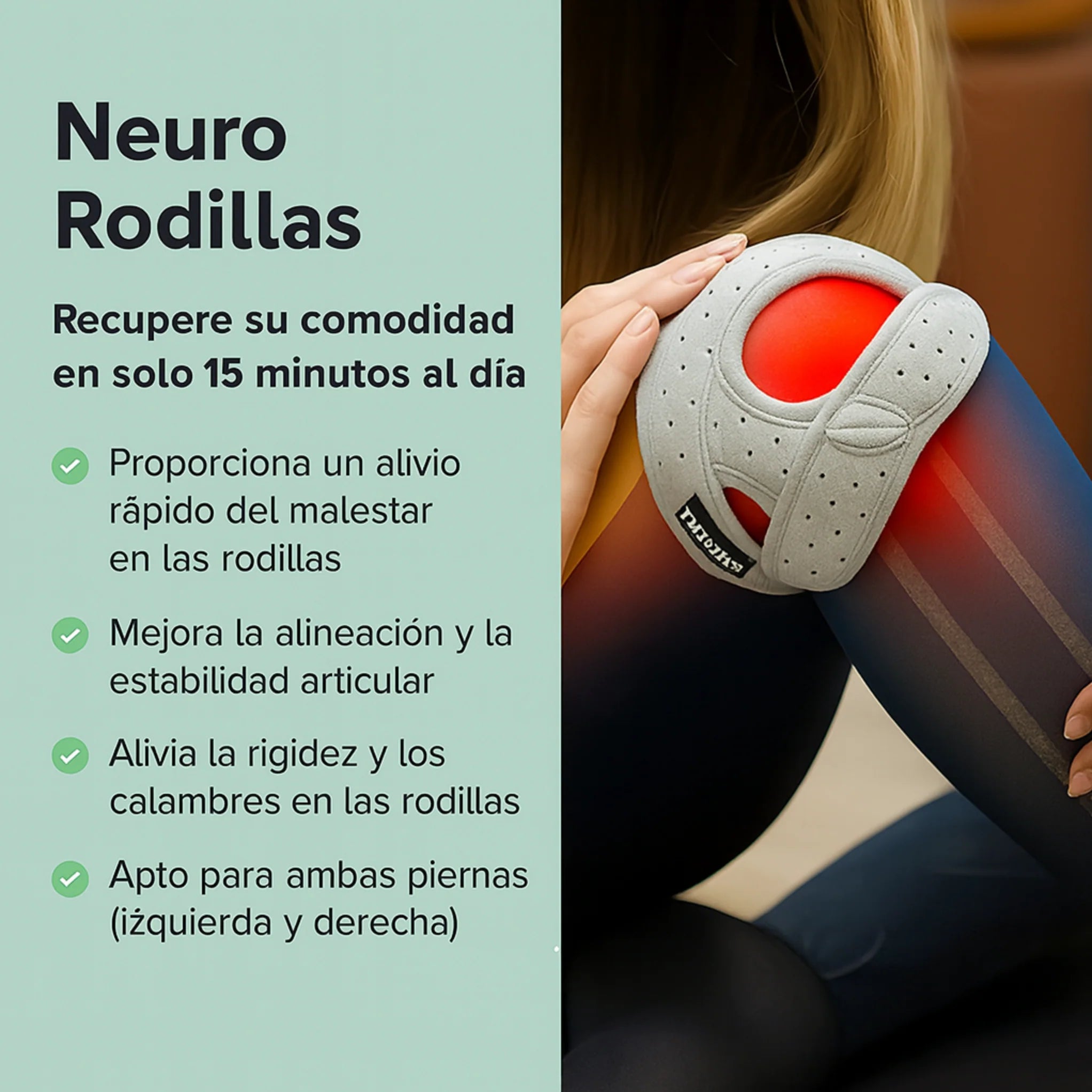 Tutore rotuleo NeuroGenoux per il ginocchio: riallinea l'articolazione del ginocchio durante il movimento